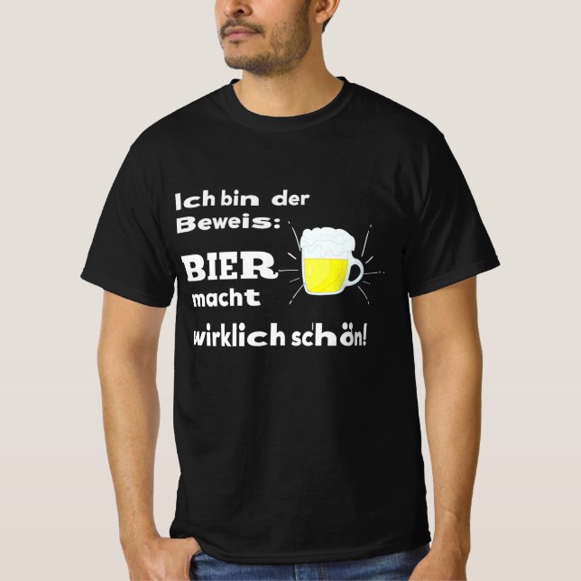 Bier Quote Funny Funny Funny Shops T-Shirt (Vorderseite)