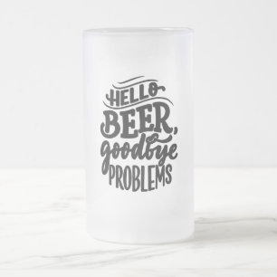 Bier Quote Typografie Mattierte Glas Bier Tasse