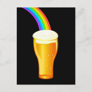 Bier Rainbow Postkarte