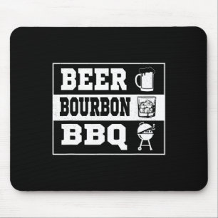 Bier Rauch Grill Schweinefleisch Byrbeque Bourbon Mousepad