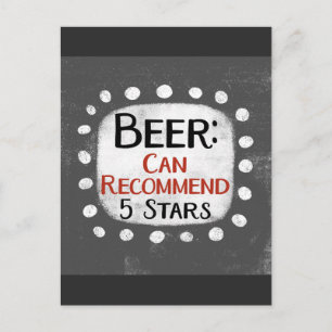 Bier Review 5 Sterne Postkarte