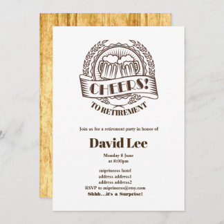 BIER, Ruhestand bejubeln, Einladung