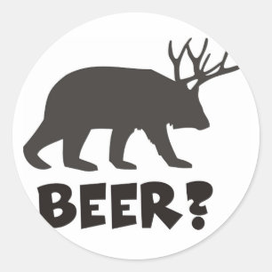 Bier ? runder aufkleber