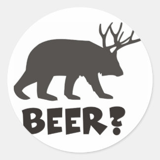 Bier ? runder aufkleber