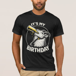Bier Schluckender Ziegenbock Ich Habe Geburtstag T-Shirt
