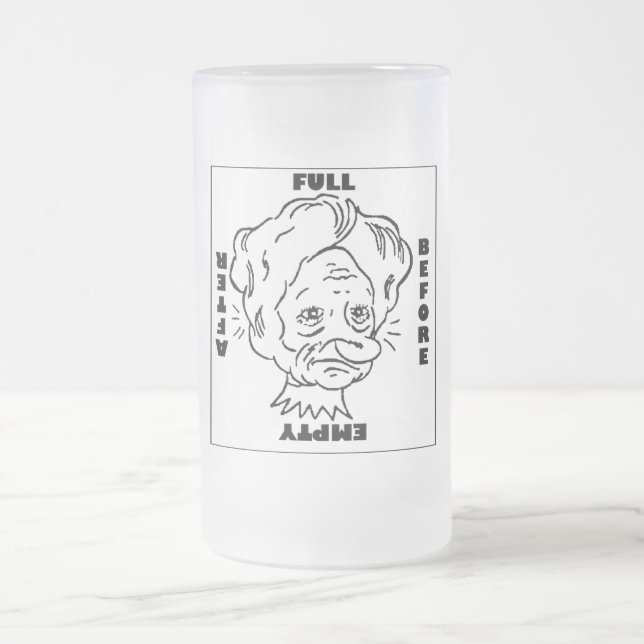 Bier-Schutzbrillen-Tasse Mattglas Bierglas (Mittel)