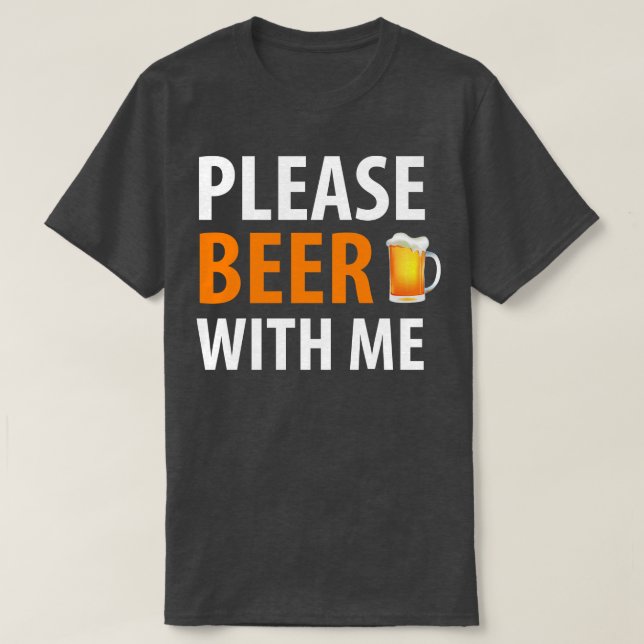 BIER SPASS BIER MIT MIR T-Shirt (Design vorne)