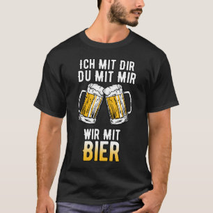 Bier Spruch Saufen Alkohol Betrinken Biertrinker T-Shirt