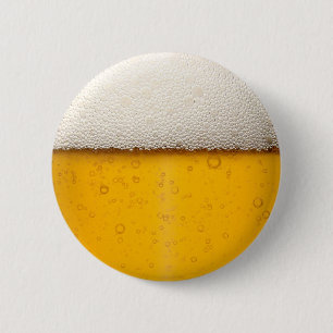 Bier sprudelt Nahaufnahme Button