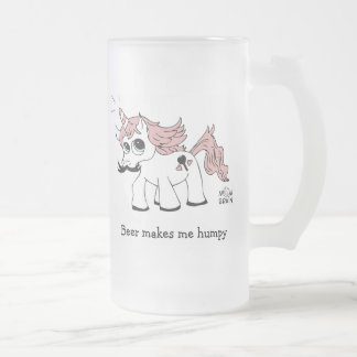 Bier stellt mich humpy Unicornbier-Tasse her Mattglas Bierglas