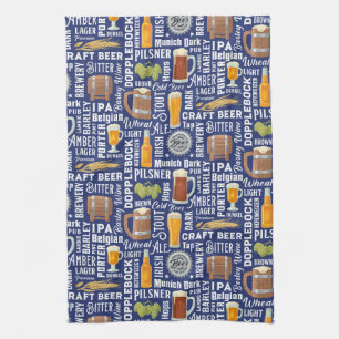 Bier Stile Blue Kitchen Handtuch