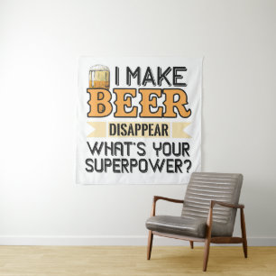 Bier Superpower individuelle Name & color Wandteppich