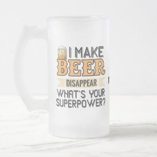 Bier Superpower individuelle Name Mattglas Bierglas