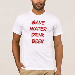 Bier T - Shirt - Red Gray Comic Schriftart Script