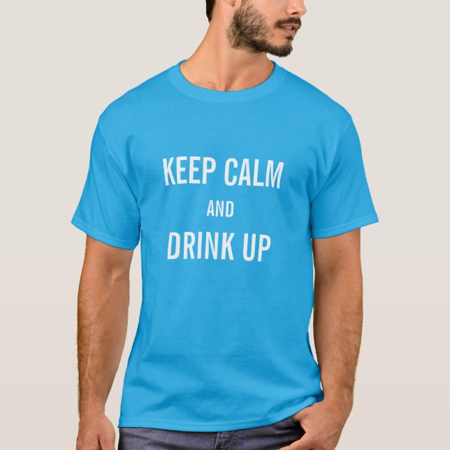 Bier-T - Shirt - Ruhe Behalten und trinken (Vorderseite)