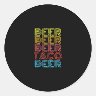Bier Taco Food Sprichwort Funny Mexican Cinco Runder Aufkleber