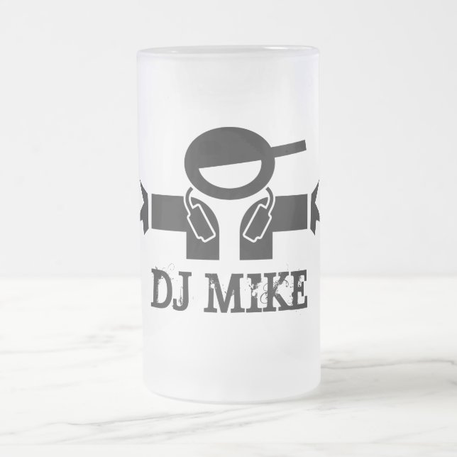 Bier-Tasse für Diskjockeys | kundengerechtes DJ Mattglas Bierglas (Mittel)