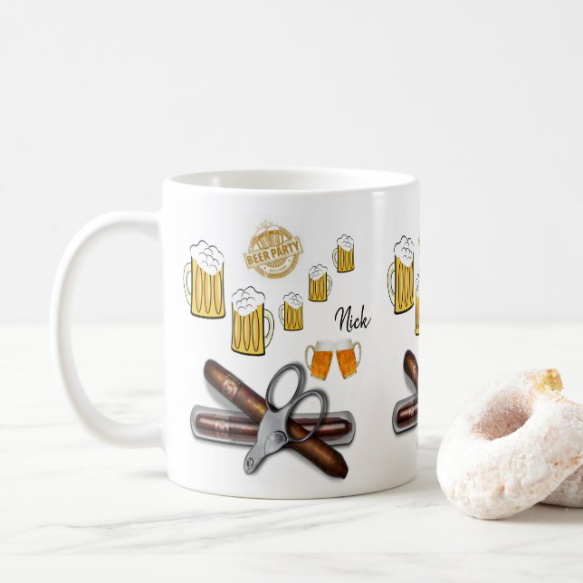 Bier Tasse Happy Birthday Tasse (Mit Donut)