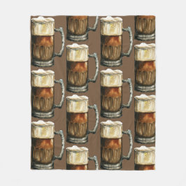 Bier-Tasse-Muster Fleecedecke