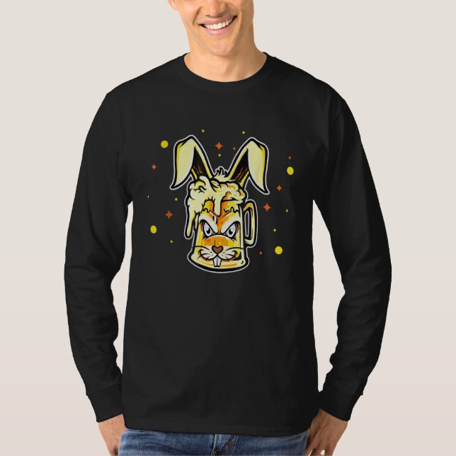 Bier Tasse Osterfest Bunny Beer Ostertag T-Shirt (Vorderseite)