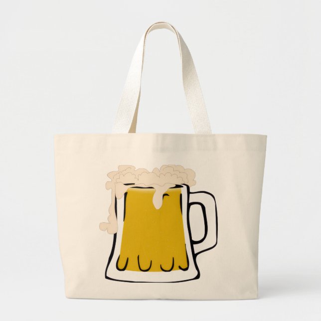 Bier Tasse Tote Bag Jumbo Stoffbeutel (Vorne)