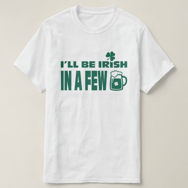 Bier Thema Spaß St. Patrick's Day T-Shirt (Design vorne)
