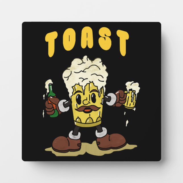 Bier Toast Mascot Fotoplatte (Vorderseite)