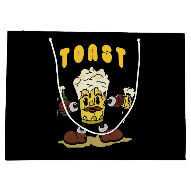 Bier Toast Mascot Große Geschenktüte (Rückseite)