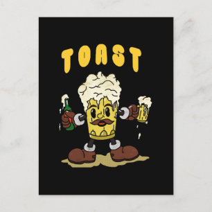 Bier Toast Mascot Postkarte