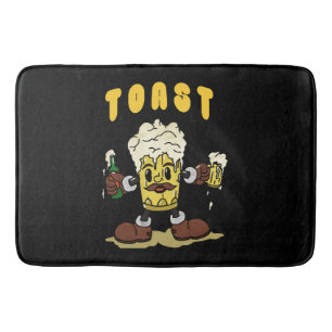 Bier Toast Maskottchen Badematte