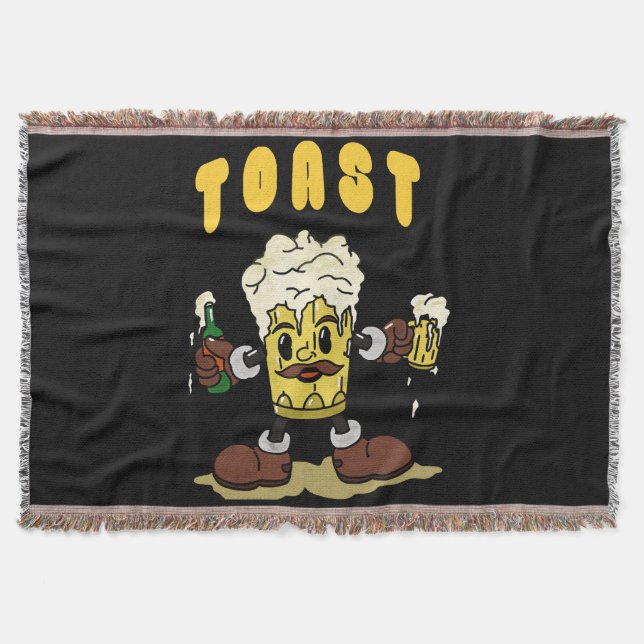 Bier Toast Maskottchen Decke (Vorderseite)