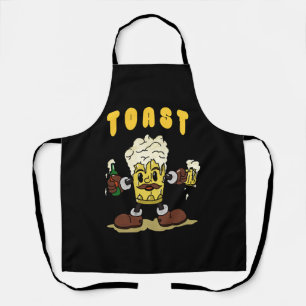 Bier Toast Maskottchen Schürze