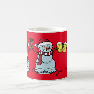 Bier trinken Betrunken Snowman Thunder_Cove Kaffeetasse