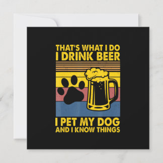 Bier trinken ich Bier Ich trinke meinen Hund zum G Einladung