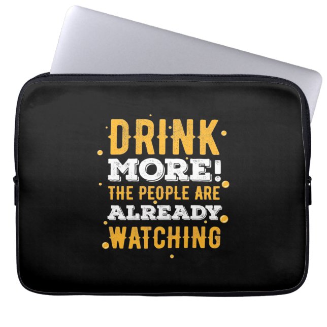 Bier trinken mehr Bier Laptopschutzhülle (Vorderseite)