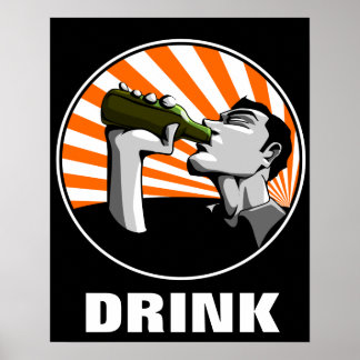 Bier trinken Propagandaausdruck Poster