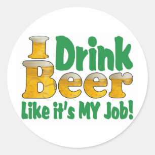 Bier trinken runder aufkleber