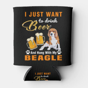 Bier trinken und mit meinem Beagle schwingen Dosenkühler