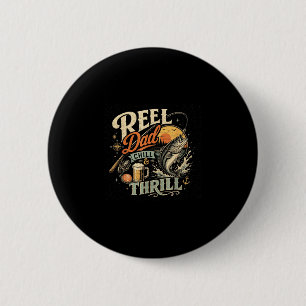 Bier trinkender Angelvater retro vintage Vatertag Button
