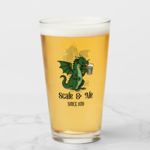 Bier trinkender Drache Glas