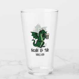 Bier trinkender Drache Glas