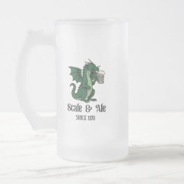 Bier trinkender Drache Mattglas Bierglas