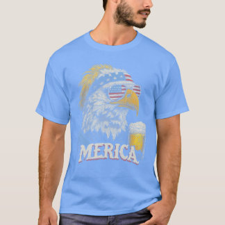 Bier trinkender patriotischer USA 4. Juli amerikan T-Shirt
