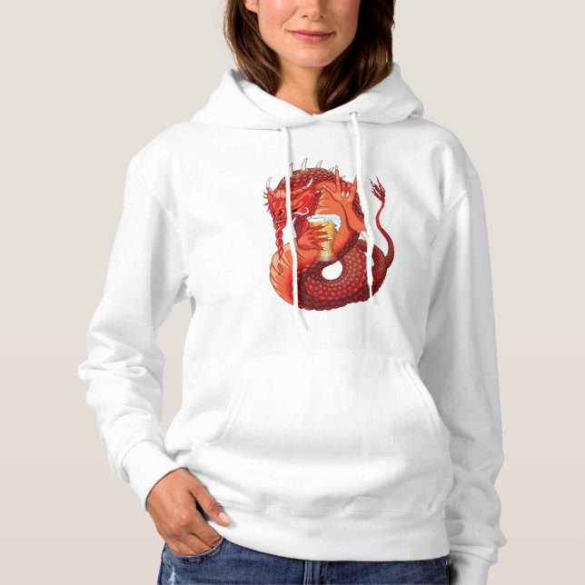 Bier trinkt Dragon Frauen Hoodie (Vorderseite)