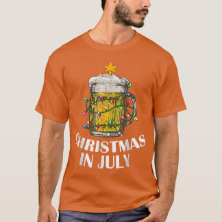 Bier trinkt Funny Xmas Tree Lights Summer Christma T-Shirt