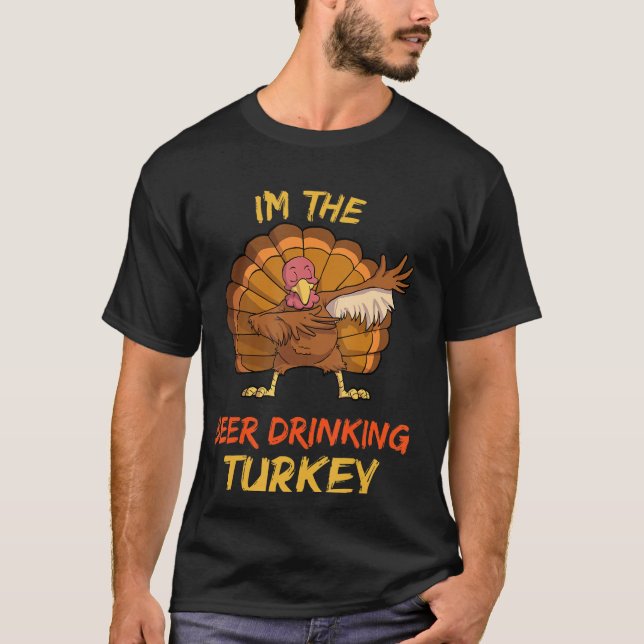 Bier Turkey Matching Family Group Erntedank Par T-Shirt (Vorderseite)