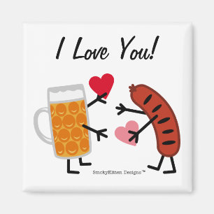 Bier u. Bratwurst - i-Liebe Sie - der Tag des Magnet