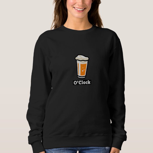 Bier-Uhr für ein Getränk oder ein Pint-Party Sweatshirt (Vorderseite)