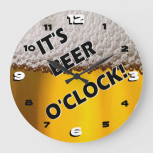 Bier-Uhr irgendwo Große Wanduhr