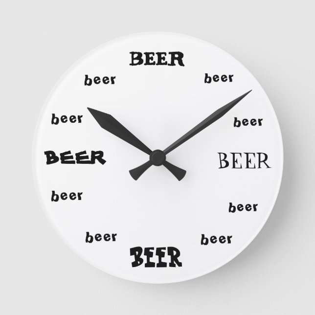 Bier-Uhr Runde Wanduhr (Vorderseite)